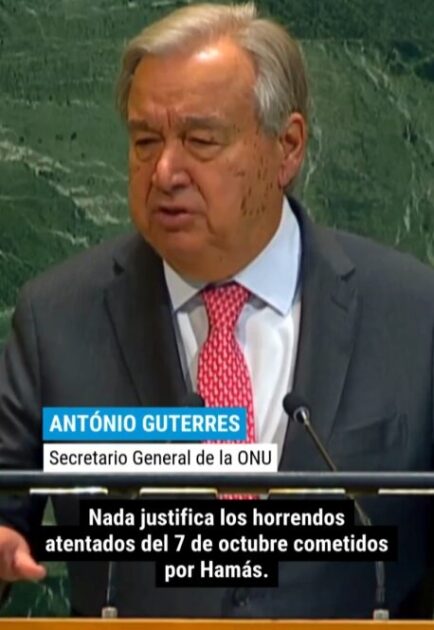 @antonioguterresllama a los líderes mundiales a garantizar que la solución de dos Estados prevalezca, para los pueblos de Israel y Palestina