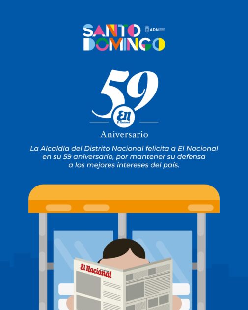 @AlcaldiaDN felicitamos a @elnacionalrd en su 59 aniversario por mantener su defensa a los mejores intereses del país