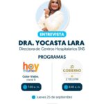 Este jueves, de sintoniza las entrevistas de la directora de Centros Hospitalarios del SNS, Yocasta Lara (@YocastaLara1