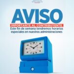 @AduanaRD Este fin de semana nuestras administraciones tendrán horarios especiales