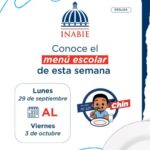 @INABIERD Les compartimos el menú escolar correspondiente a la semana del lunes 29 de septiembre hasta el viernes 03 de octubre del 2025