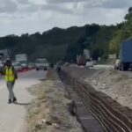 @HostosR Vaciado del muro de contención después del peaje del KM 32, Autopista Duarte.@RDMOPC @RD_VIAL