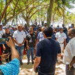 @DavidColladoM junto a arquitectos, ingenieros, escultores, autoridades del sector turístico y medios de comunicación, realizó un recorrido por el Parque Submarino de La Caleta, Boca Chica, con el fin de supervisar los trabajos finales.