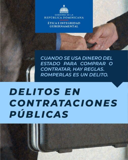 @MTrabajoRD: “Romper las reglas en contrataciones públicas es delito”