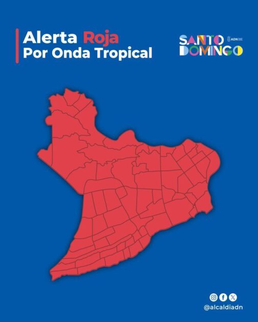 ATENTOS: @coe_rd declara al Distrito Nacional en alerta roja
