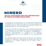 COMUNICADO @EducacionRDo SUSPENDE varios servidores centro donde se firmó video musical con contenido VULGAR E INAPROPIADO