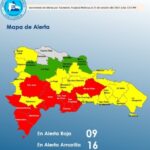 @COE_RD mantiene 09 provincias en alerta roja, 15 y el Distrito Nacional en amarilla y 05 en verde, debido a que que el Huracán Melissa, categoría 1