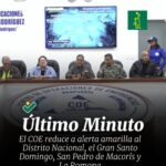 @COE_RD reduce a alerta amarilla al DN, el GSD, SPM y La Romana