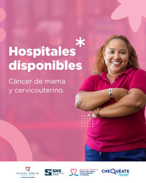 @RaquelArbaje Mujer dominicana, tu salud es una prioridad. La detección oportuna del cáncer de mama y del cervicouterino puede salvar tu vida y brindar tranquilidad a tu familia