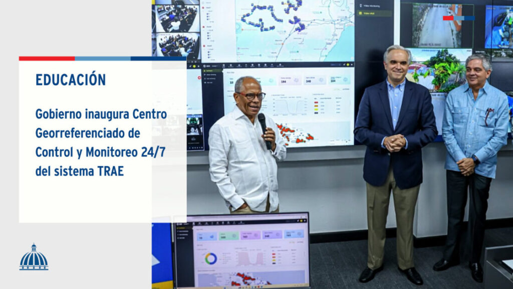 @ComunicacionDO El ministro de Educación, @LMDECAMPS, encabezó la inauguración del Centro Georreferenciado de Control y Monitoreo 24/7 del @traeeducacion