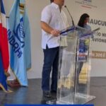 @MinPreRD @JosePaliza y Olmedo Caba Romano inauguraron los trabajos de adecuación del río Nizao y la construcción de muros de gaviones en Rancho Arriba, San José de Ocoa