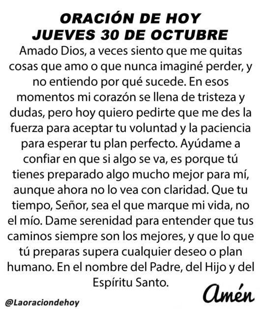 @LaOracionDeHoy jueves 30 de Octubre de 2025