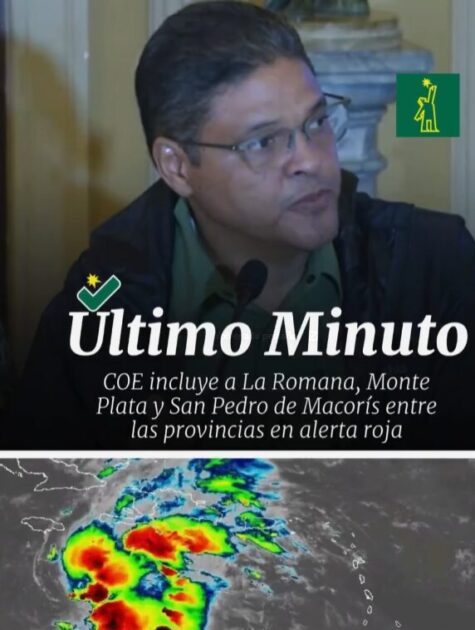 COE_RD incluye a La Romana, Monte Plata y San Pedro de Macorís entre las provincias en alerta roja