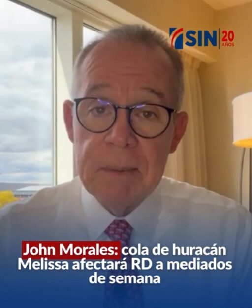 El meteorólogo John Morales advirtió que a mediados de la próxima semana, la cola del huracán Melissa podría impactar al país, generando un aumento significativo de las precipitaciones