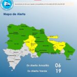 @COE_RD mantiene 06 provincias en alerta amarilla y 18 y al Distrito Nacional en verde
