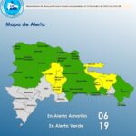 @COE_RD El COE mantiene 06 provincias en alerta amarilla y 18 y al Distrito Nacional en verde
