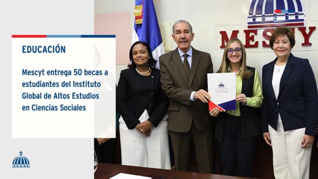 @!ComunicacionDO El @FGarciaFermin @MescytRDentregó 50 becas nacionales a profesionales seleccionados para cursar programas de maestría en el Instituto Global de Altos Estudios en Ciencias Sociales (IGLOBAL)