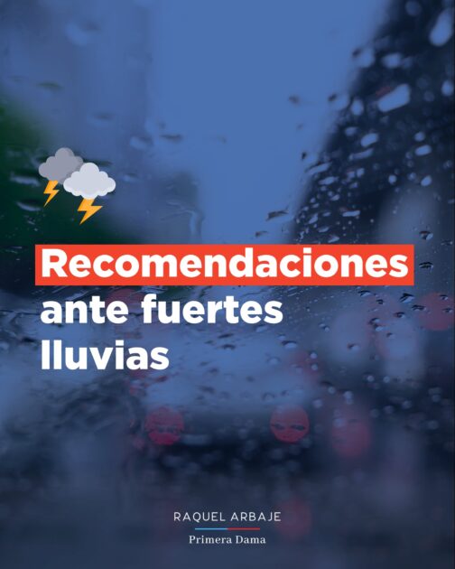 @RaquelArbaje Durante las próximas horas continuarán las lluvias en gran parte del país. Les recordamos la importancia de seguir las recomendaciones del @COE_RD y la @DefensaCivilRD
