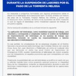 @EddyOlivares14 El teletrabajo puede ser usado durante el paso de la tormenta Melissa