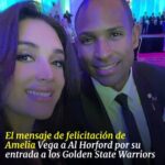 @G_GomezJ La ex Miss Universo Amelia Vega felicitó públicamente a su esposo, el baloncestista dominicano Al Horford, tras confirmarse su incorporación al equipo Golden State Warriors de la NBA