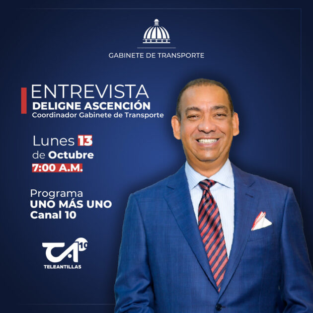 @DeligneAB en el programa @unomasunord, transmitido por@teleantillas10(Canal 10), junto a los destacados periodistas Adalberto Grullón y Milizen Uribe participará