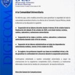 @UniversidadUASD Exhortamos a toda la familia universitaria a tomar las medidas de seguridad necesarias y a mantenerse atenta a los llamados de las autoridades pertinentes