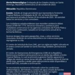 @EmbajadaUSAenRD Debido al riesgo persistente que representa la Tormenta Tropical Melissa, la Embajada de EE. UU. en Santo Domingo permanecerá cerrada el viernes 24 de octubre de 2025
