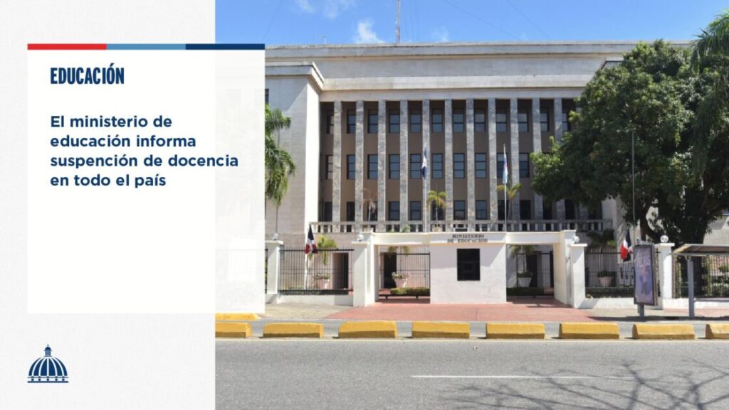 @EducacionRDO informó que se extiende la suspensión de la docencia a todo el territorio nacional para mañana viernes, debido a los efectos de la tormenta tropical Melissa, que continúa afectando gran parte del país