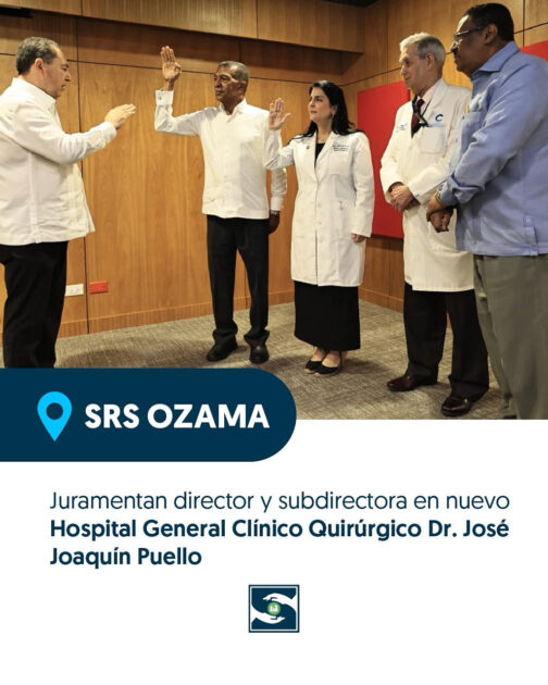 @SNSRDO @DrMarioLama, juramentó hoy al doctor Ramón Feliz Jiménez como nuevo director del Hospital José Joaquín Puello y a la doctora Patricia Álvarez como subdirectora del centro