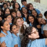 @CarolinaMejiaG comparte un momento muy especial con los estudiantes del Colegio Arroyo Hondo