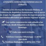 COMUNICADO: ATENCIÓN COMUNIDAD DOMINICANA EN JAMAICA