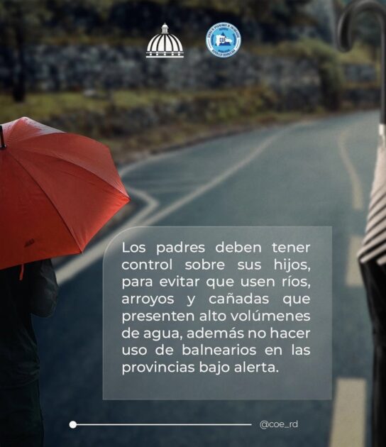 RECOMENDACIONES @COE_RD ante INTENSAS LLUVIAS por tormenta tropical Melissa