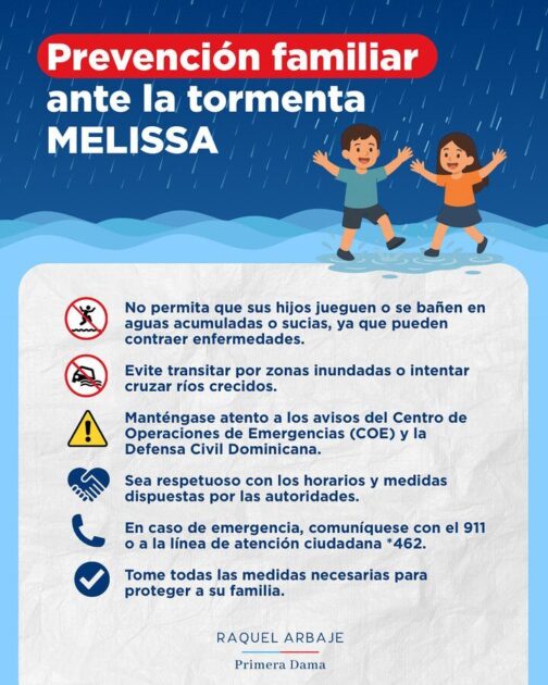 @RaquelArbaje: PREVENCIÓN FAMILIAR ante la tormenta Melissa| DÓNDE LLAMAR EN CASO DE EMERGENCIA