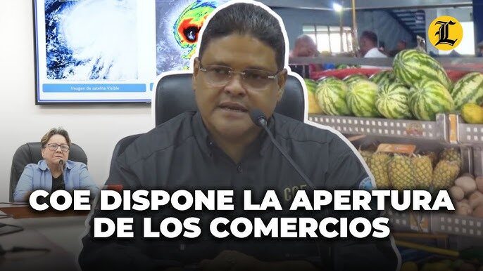 @COE_RD dispone la apertura de los comercios en 4 provincias en alerta roja