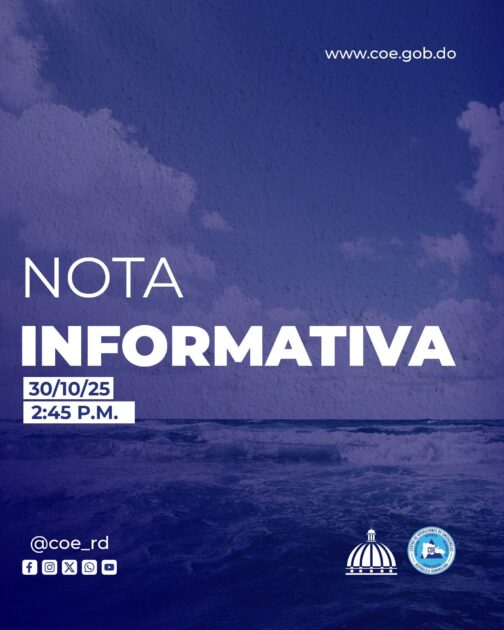 @COE_RD COMUNICADO| JUEVES 30 OCTUBRE 2025