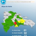 @COE_RD mantiene 01 provincia en alerta roja, 02 en amarilla y 12 y el Distrito Nacional en verde, debido a que el Huracán Melissa