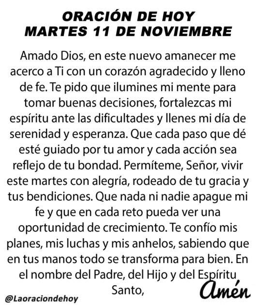 @LaOracionDeHoy 11 de Noviembre de 2025