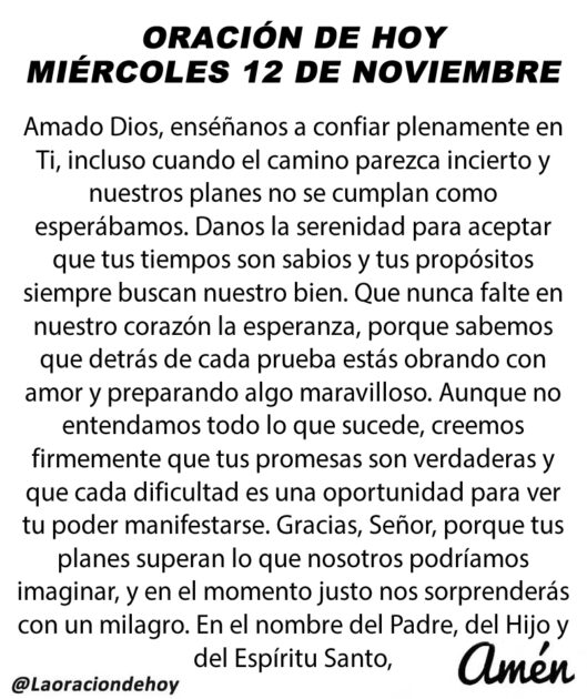 @LaOracionDeHoy 12 de Noviembre de 2025