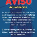 @COE_RD En apoyo a la ciudadanía, durante la avería eléctrica general los Sistemas Teleférico Línea 2 : Los Alcarrizos y Teleférico de Santiago de Los Caballeros estarán operando en horario extendido hasta las 11:30pm