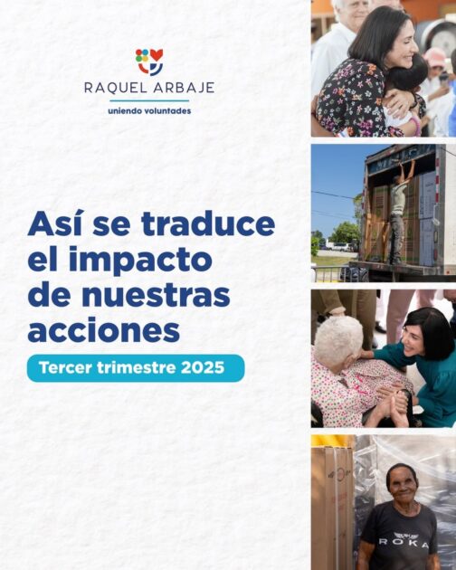 ScarletBenzan La primera dama, Raquel Arbaje, a través de su despacho, ha llevado esperanza y soluciones a más de 27,800 dominicanos con una inversión superior a RD$20 millones en salud, alimentación y vivienda