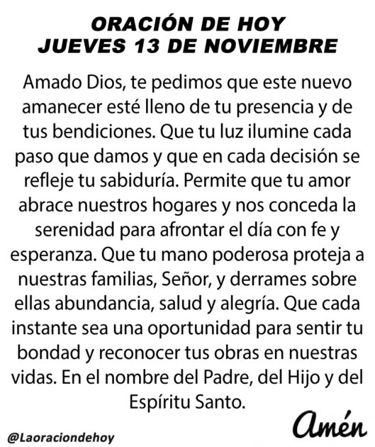 @LaOracionDeHoy Viernes 14 de Noviembre de 2025