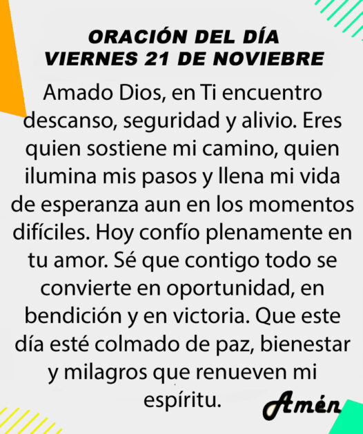 @LaOracionDeHoy viernes 21 de noviembre de 2025
