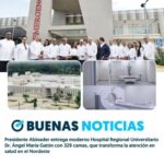 @SNSRDO El @Mivedrd y SNS entregaron este domingo el Hospital Regional Universitario Dr. Ángel María Gatón, una moderna infraestructura que fortalece la Red Pública y se convierte en el centro hospitalario más grande y completo del Nordeste
