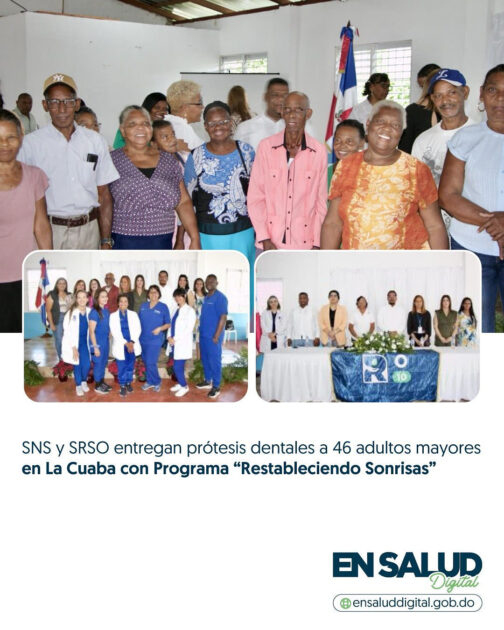 @SNSRDO En La Cuaba, un total de 46 pacientes adultos mayores, recibieron prótesis dentales, sin costo, gracias al programa “Restableciendo Sonrisas”,