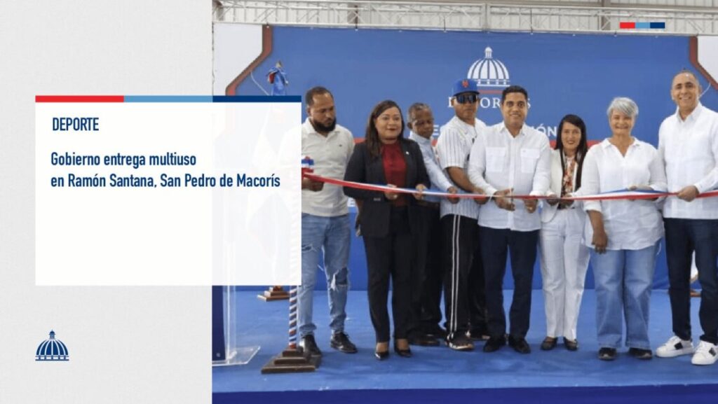 @ComunicacionDO El ministro de Deportes, @KelvinCruzRD, hizo entrega de un multiuso reconstruido en este municipio de San Pedro de Macorís, con una inversión de 14 millones de pesos