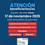 @SuperateRD ¡Atención participantes! Ya pueden acceder a los fondos del mes de noviembre correspondientes a los siguientes subsidios: