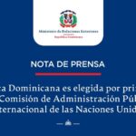 @MirexRD RD es elegida por primera vez a la Comisión de Administración Pública Internacional de las Naciones Unidas