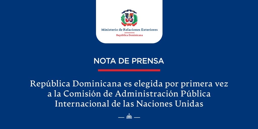 @MirexRD RD es elegida por primera vez a la Comisión de Administración Pública Internacional de las Naciones Unidas