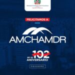 @MirexRD Felicitamos a @AMCHAMDR en su 102 aniversario estrechando lazos comerciales y culturales, promoviendo el comercio y la inversión entre República Dominicana y los EE. UU