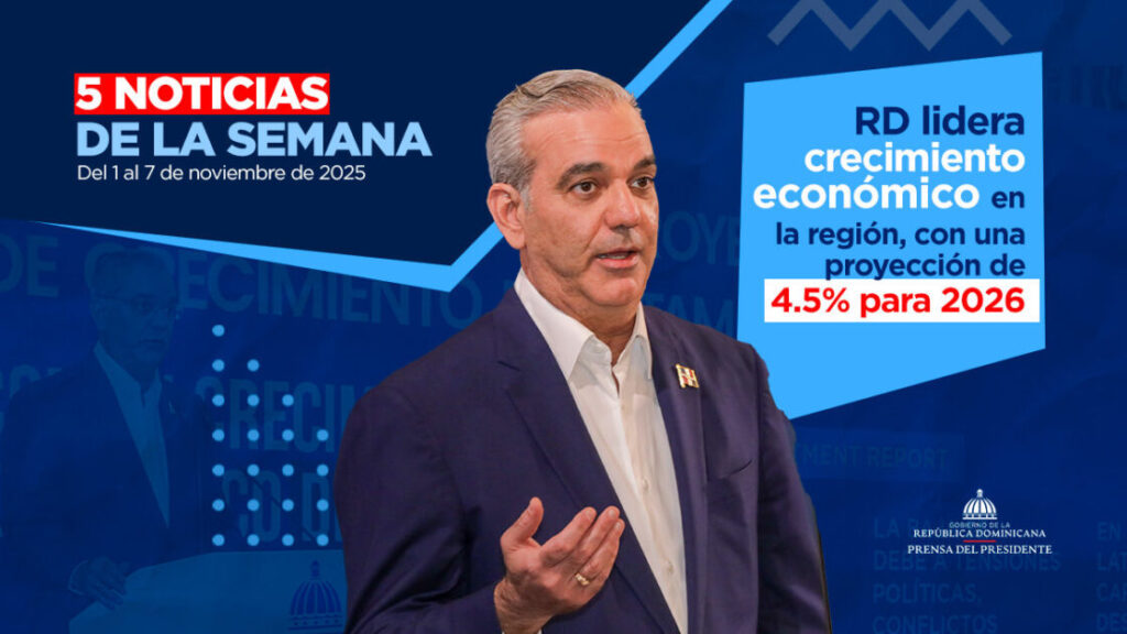 @GomezAnt las 5 principales noticias de la semana acerca del desarrollo económico en el país liderado por @LuisAbinader